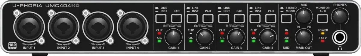 Interface De Audio U-phoria Umc 404hd - Behringer + Nf Nova Nova - Foto 2