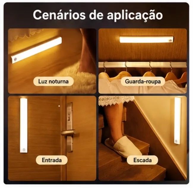 Smart Luminária inteligente Ultra LED com sensor  - Foto 5