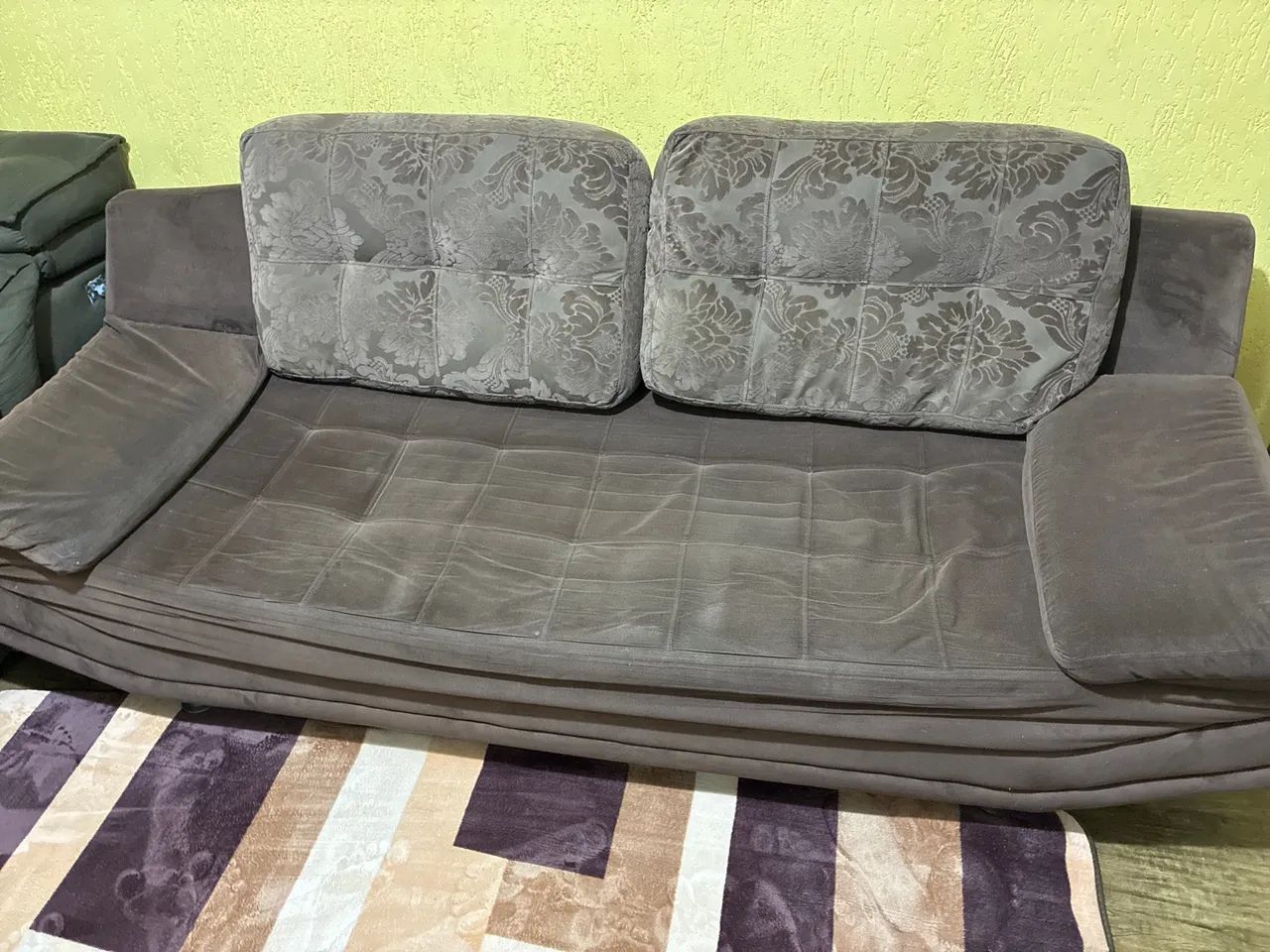 Sofá com Almofadas Removíveis -  2,15 x 90 x 85