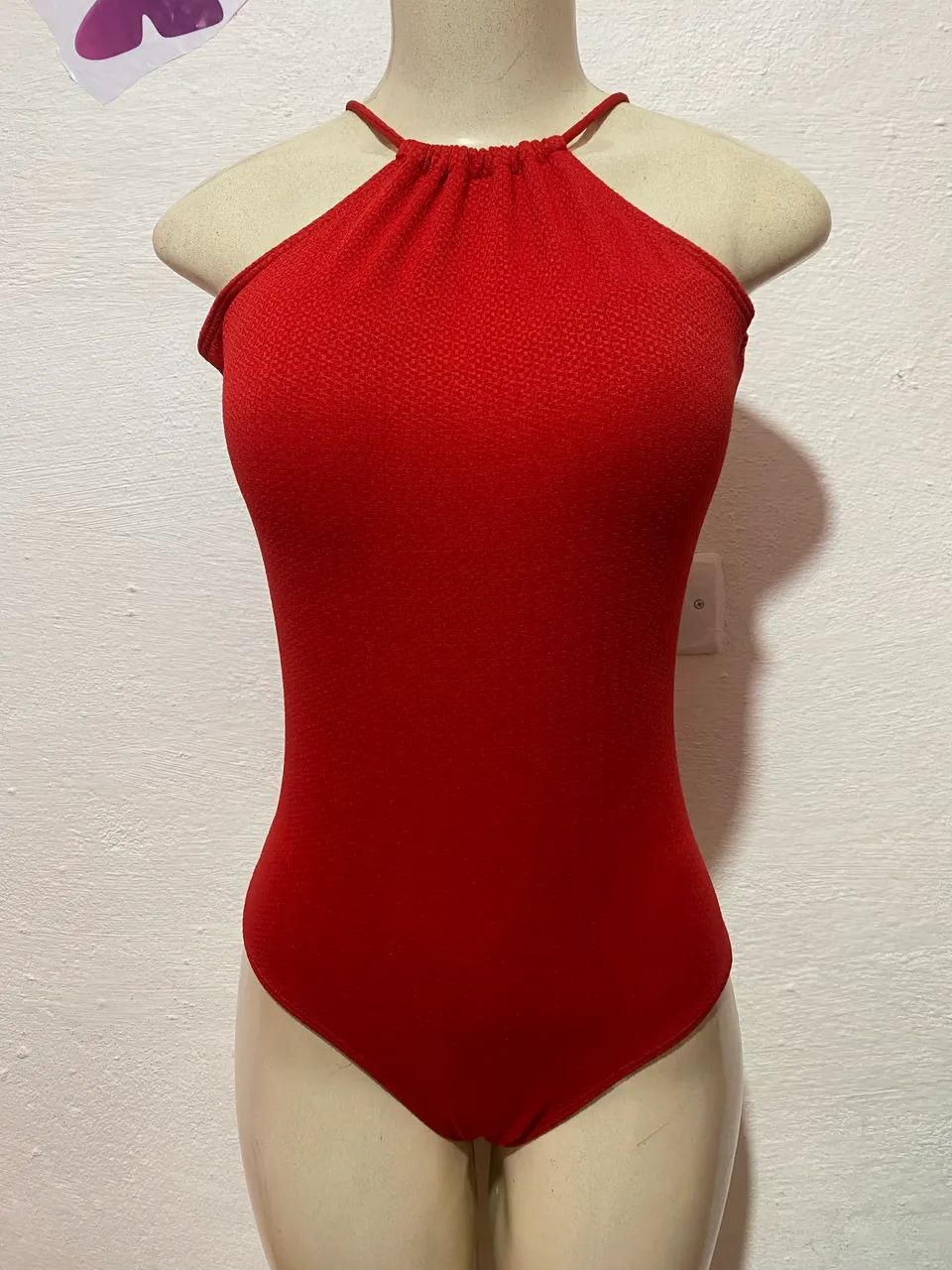 Maiô vermelho composto texturizado - Foto 3