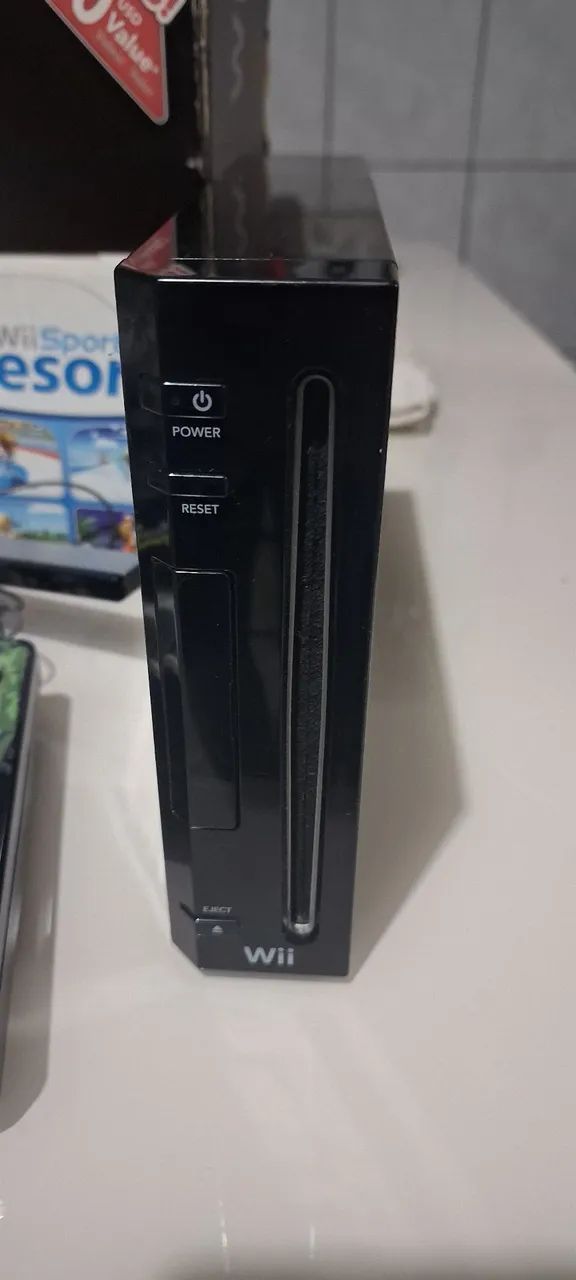 Nintendo wii black com caixa + hd externa - Foto 5