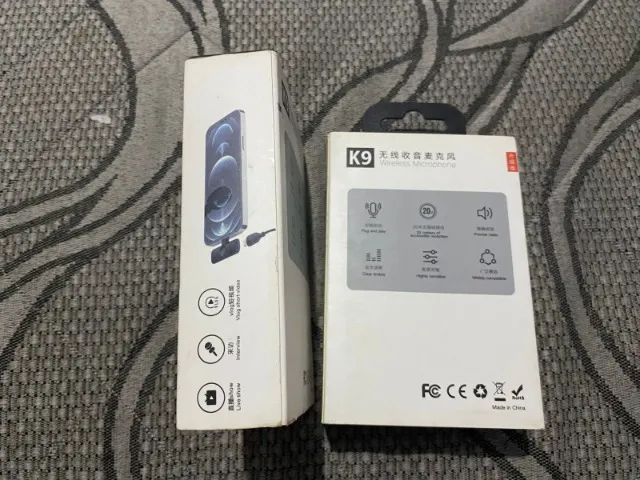 2 Microfones K9 Sem Fio para Celular - Type-C e Lightning - Foto 3