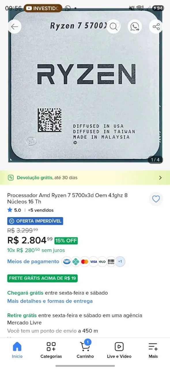 Processador Ryzen 7 5700X3D - Foto 5