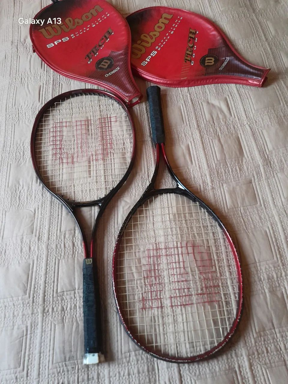 Par de Raquetes de Tênis, Wilson, modelo SPS Tech Court Oversize, c/Capas, em Bom Estado. - Foto 2