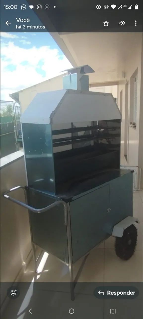 Vende-se carrinho de churrasco em ótimo estado  - Foto 2