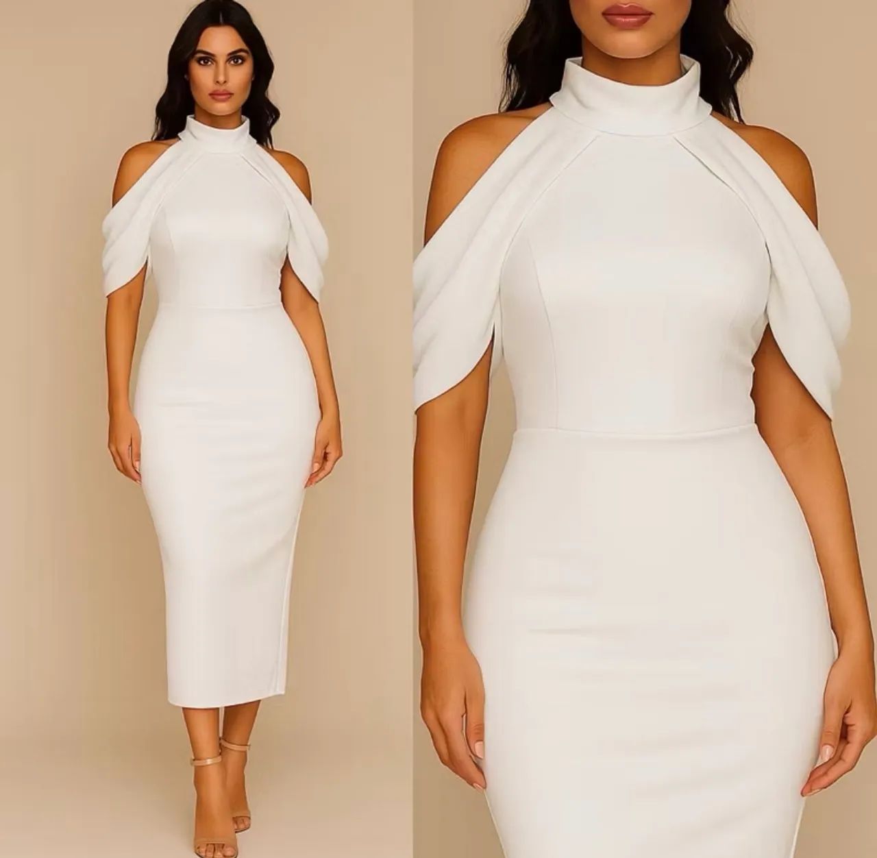 Vestido branco ideal para civil