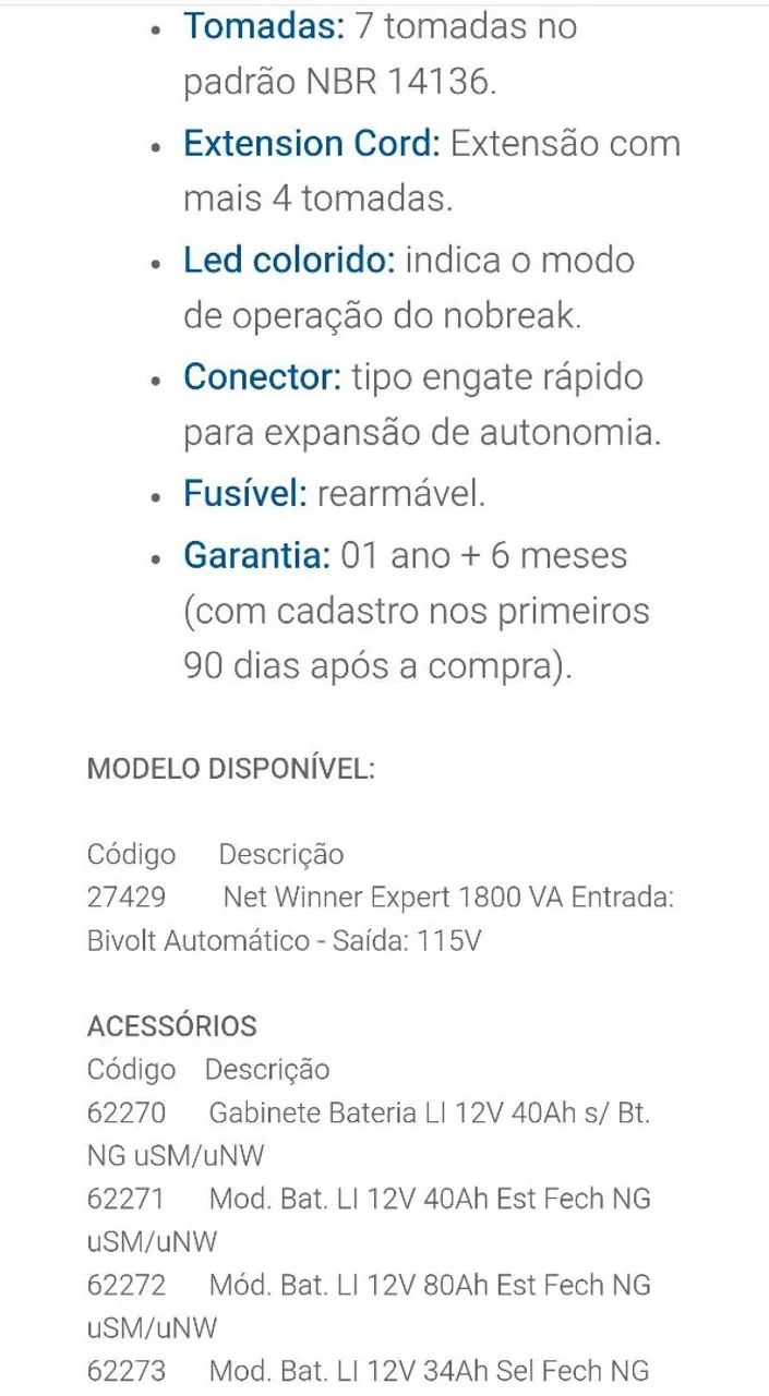 Nobreak SMS Net Winner 1800VA - Foto 3