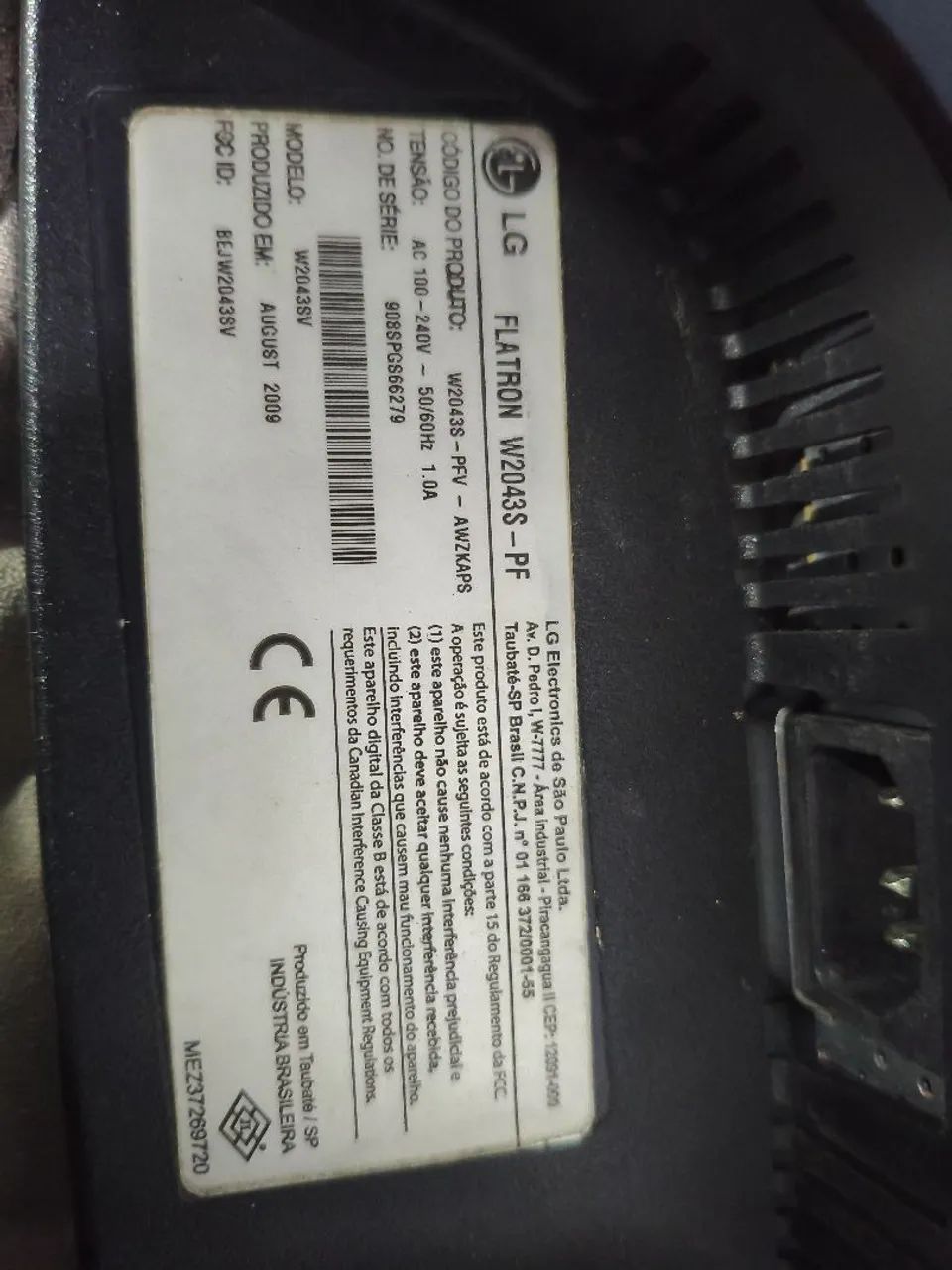 Monitor LG Flatron 20" W2043S (Para Retirada de Peças) - Foto 4