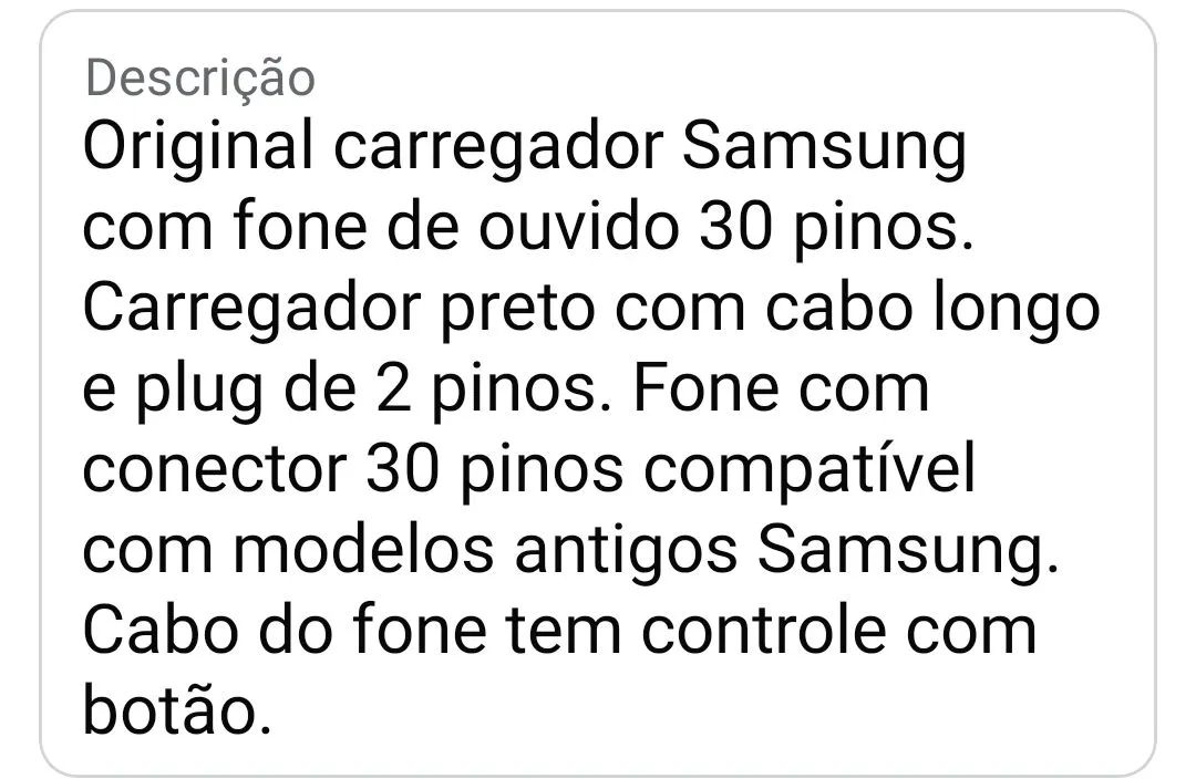 Carregador Samsung antigo  - Foto 2