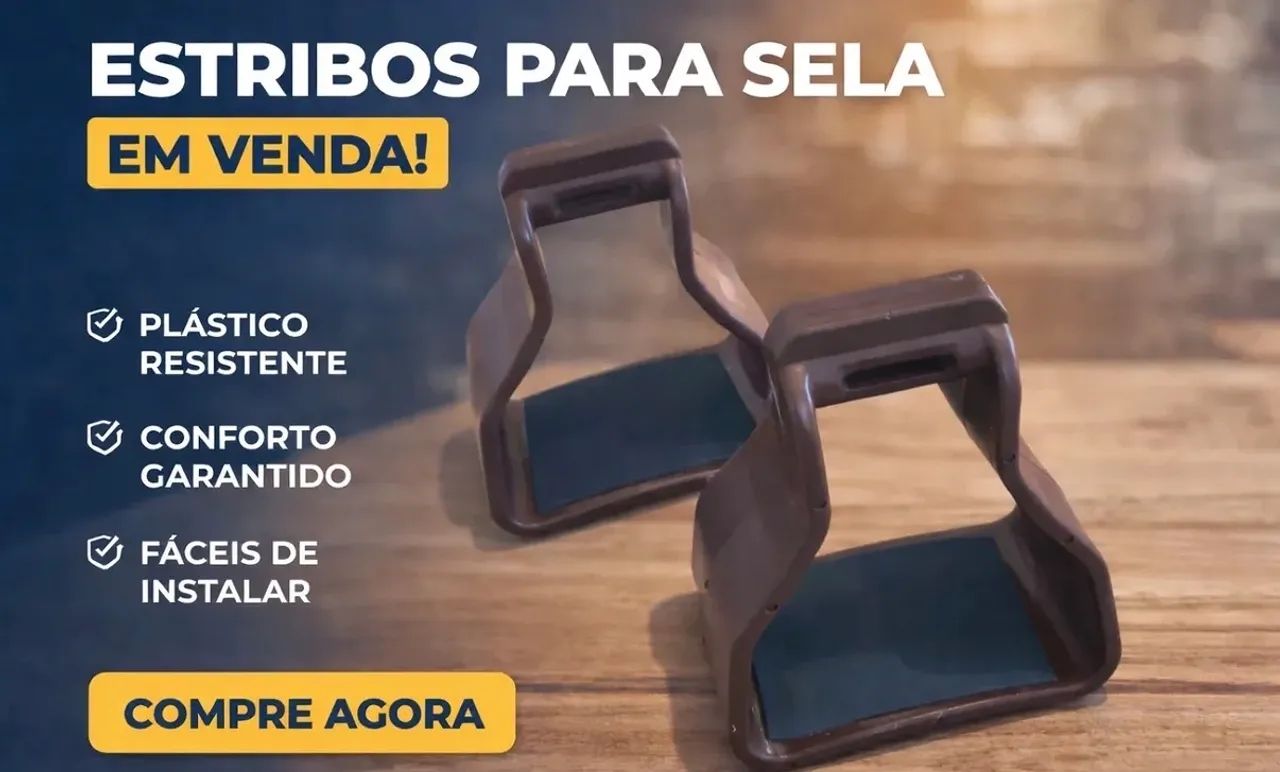 Kit c/ 100 Estribo para sela - Marrom 