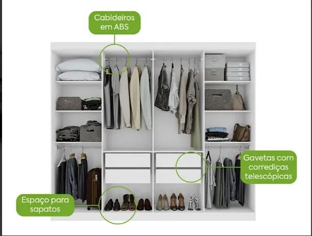Guarda Roupa Andara 6 Portas  - Foto 3