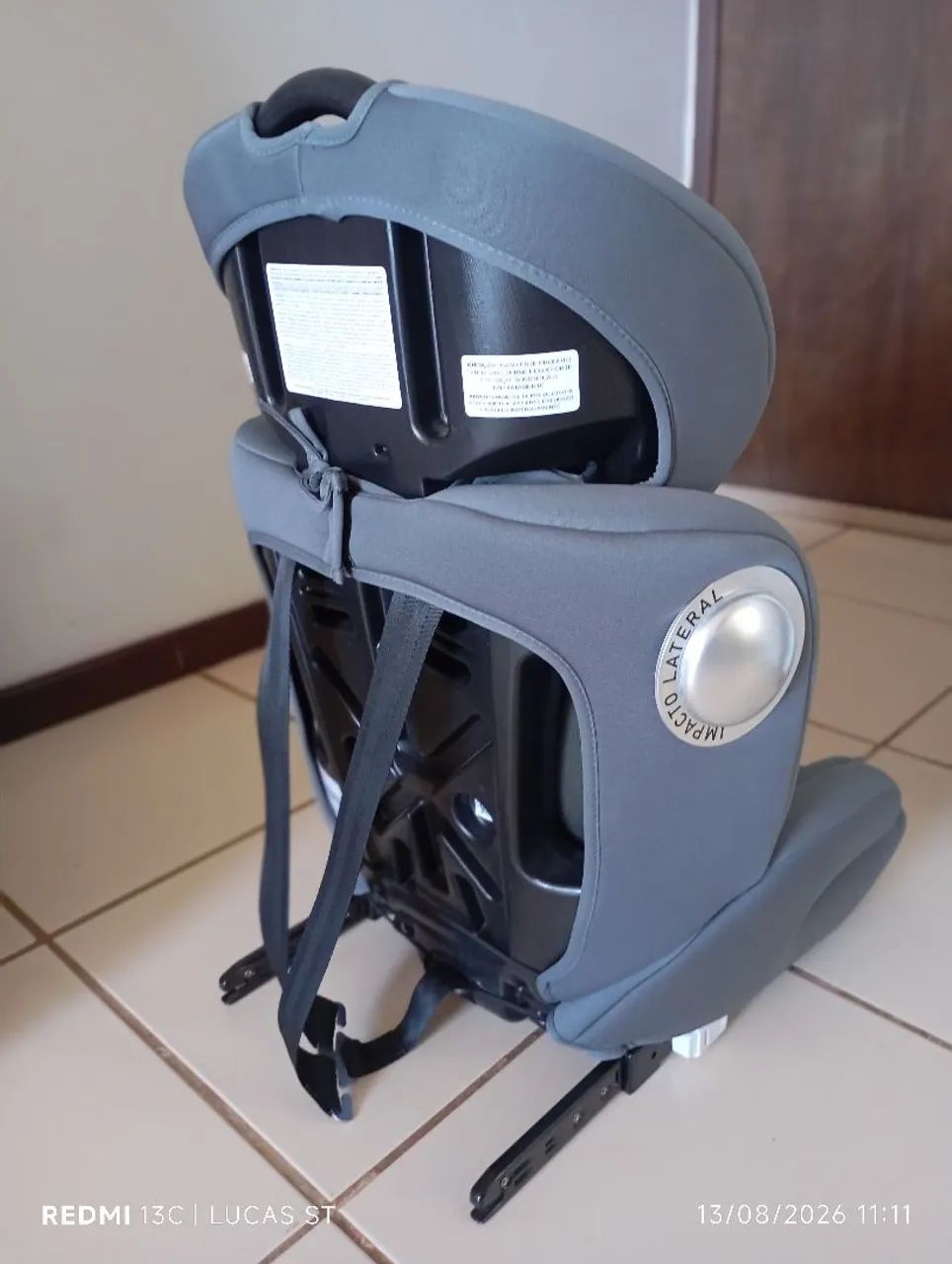 Cadeirinha Infantil para carro Safemax Fix 2.0 Isofix 9-36 Kg Cinza Litet - BB459 - Foto 3