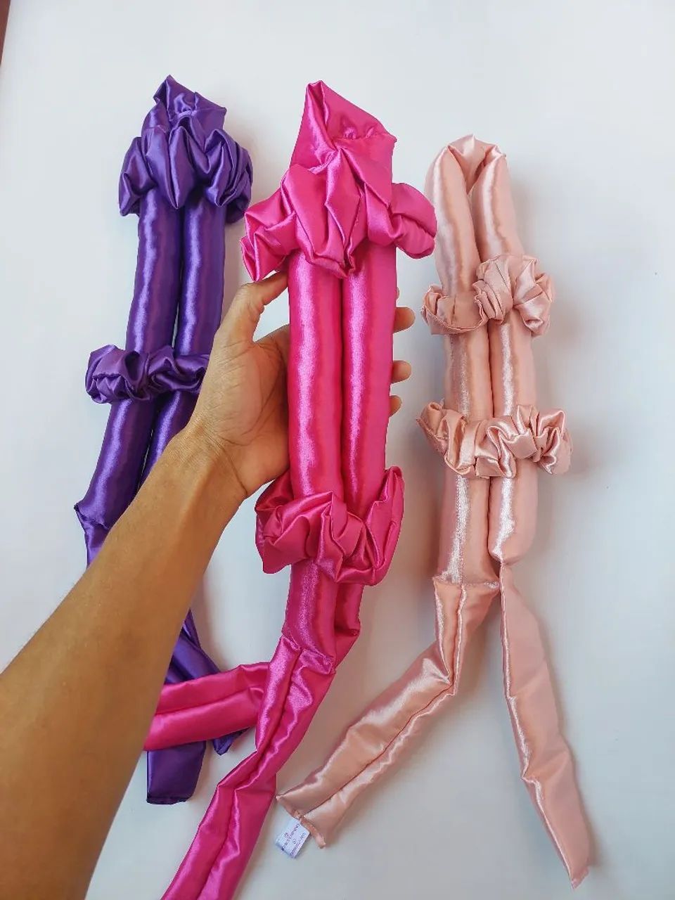 Touca de Cetim/ Xuxinha/ modelador de cachos