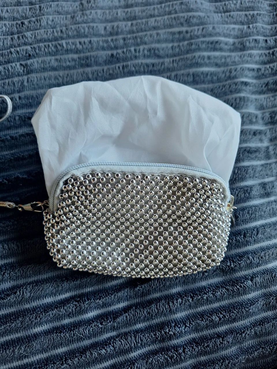 Bolsa de mão prateada - Foto 5