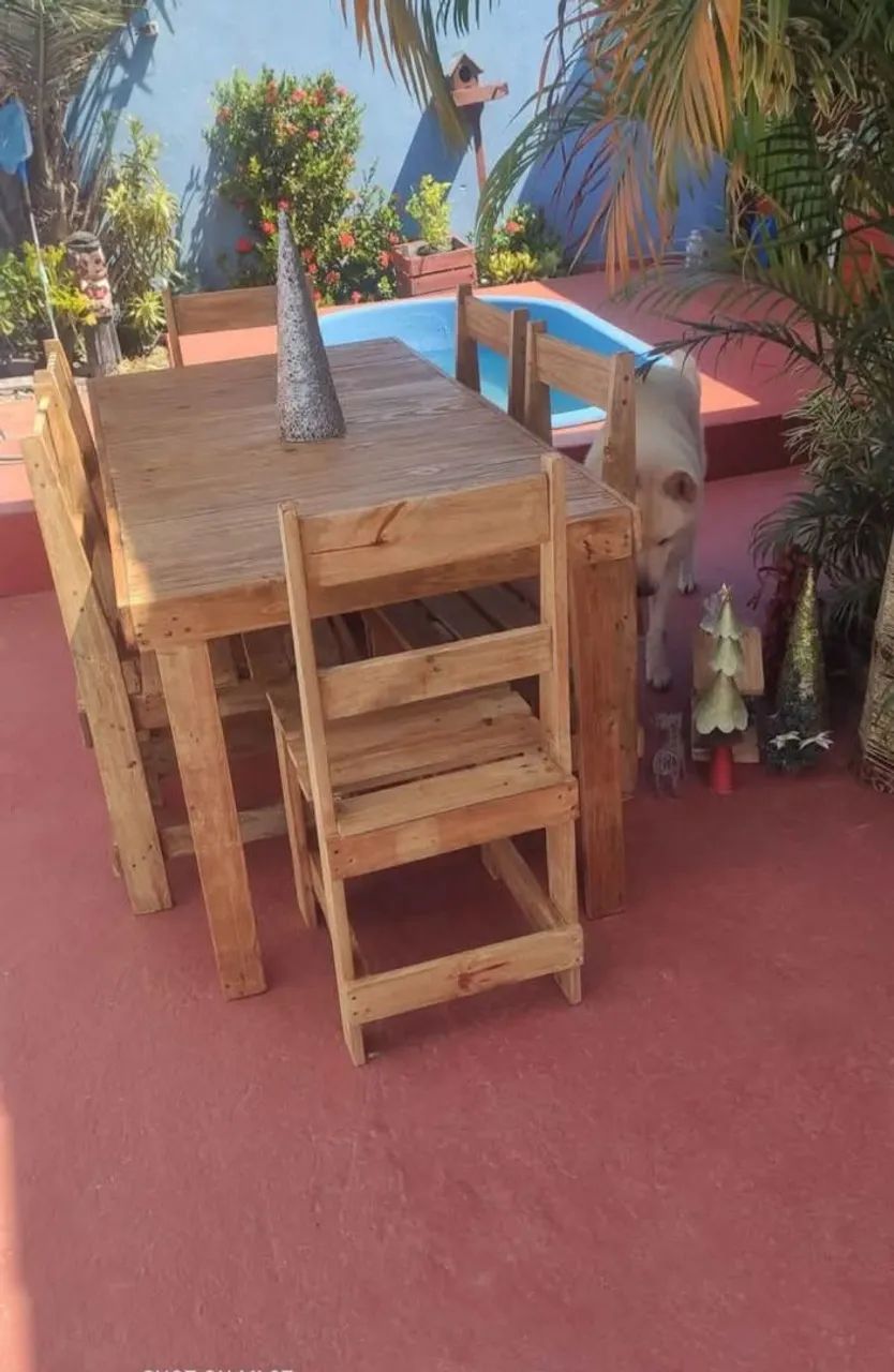 Mesa Rústica em Madeira Maciça  - Foto 4