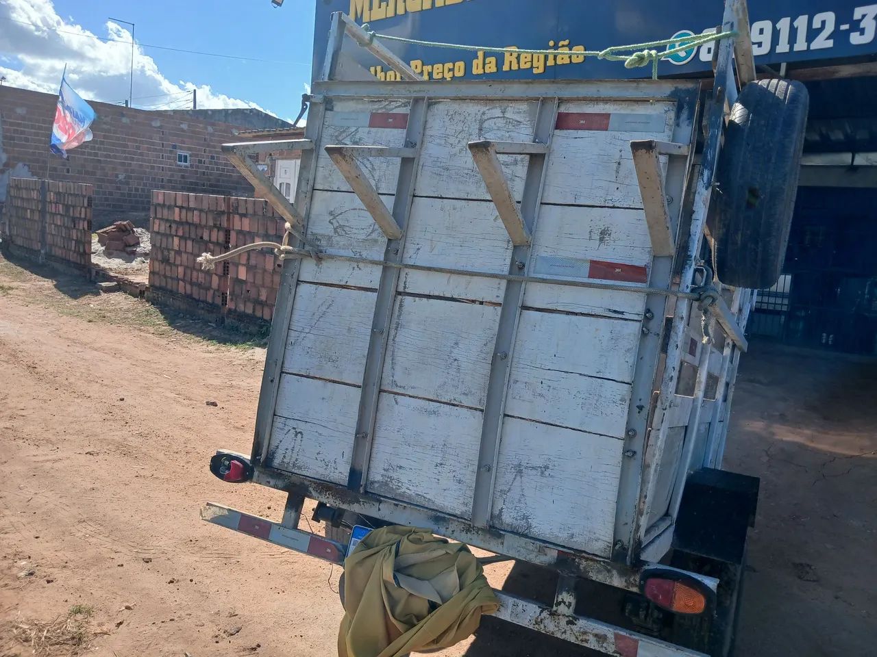 Carrita reboque com um eixo para carros camionete  - Foto 3