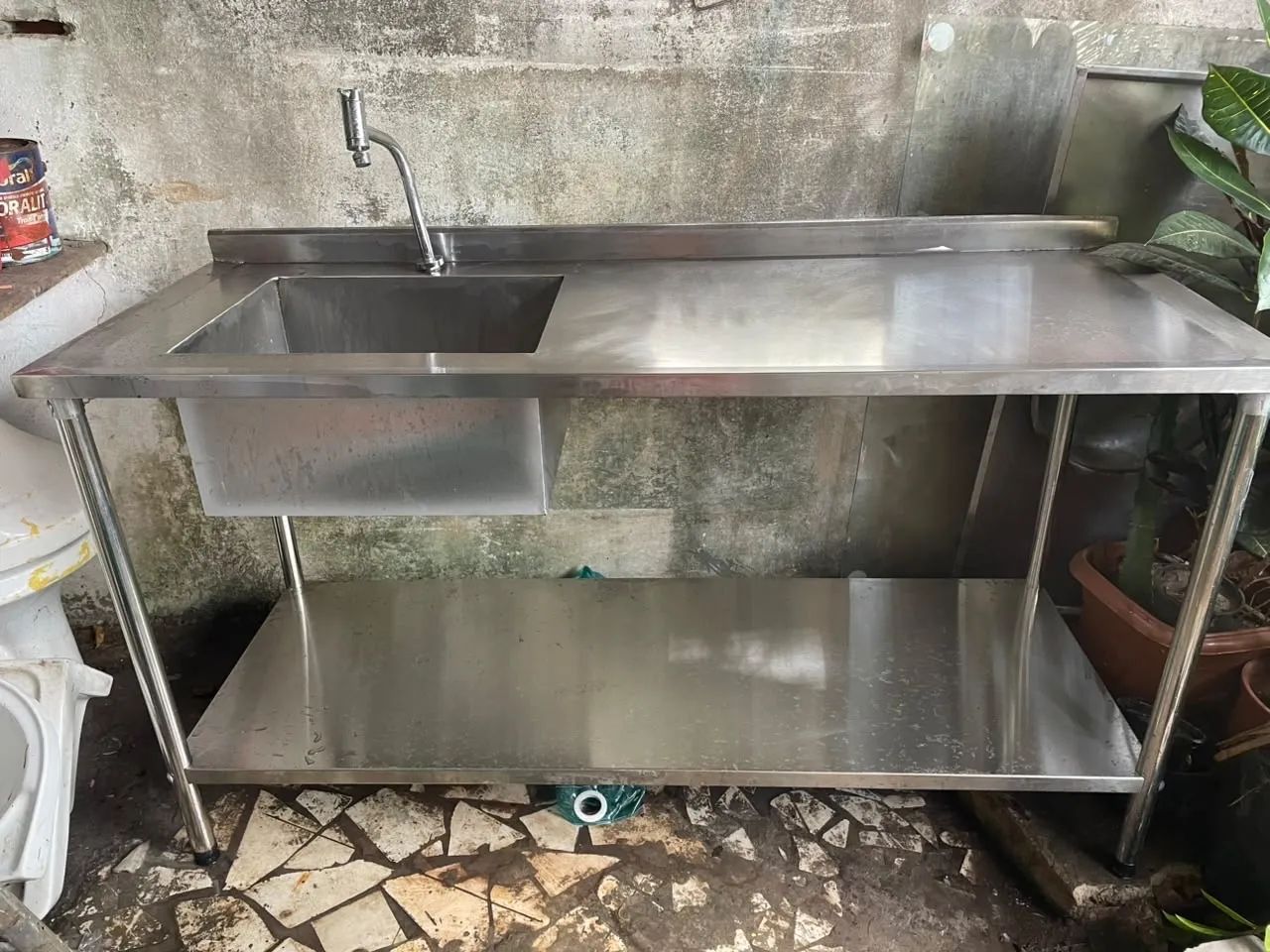 Bancada de inox com pia  - Foto 2