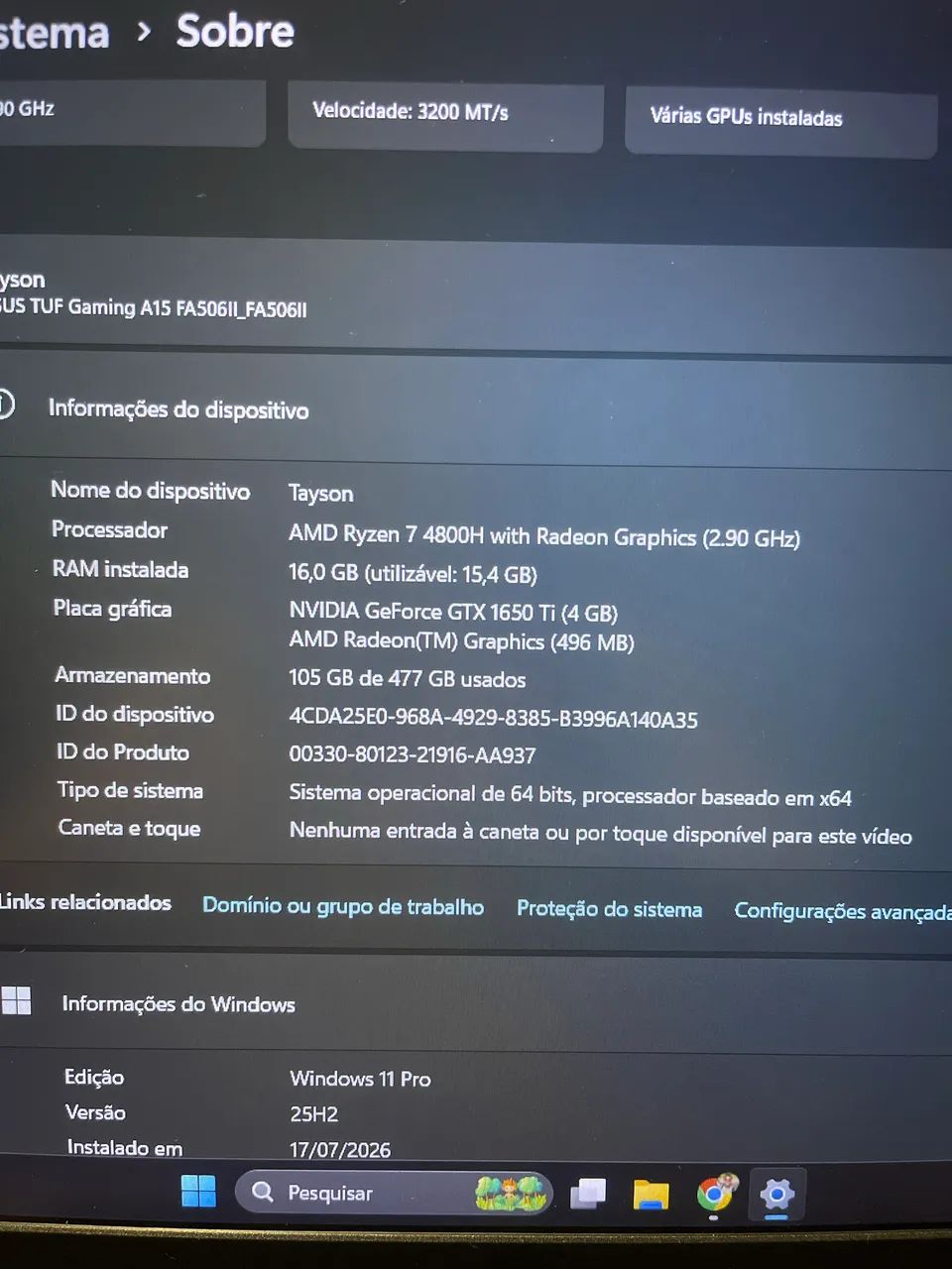 Notebook ASUS TUF Gaming A15 - Foto 3