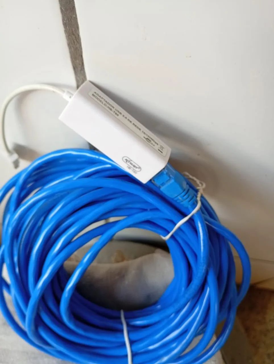 Cabo de rede 10m com adaptador USB 2.0 - Foto 3