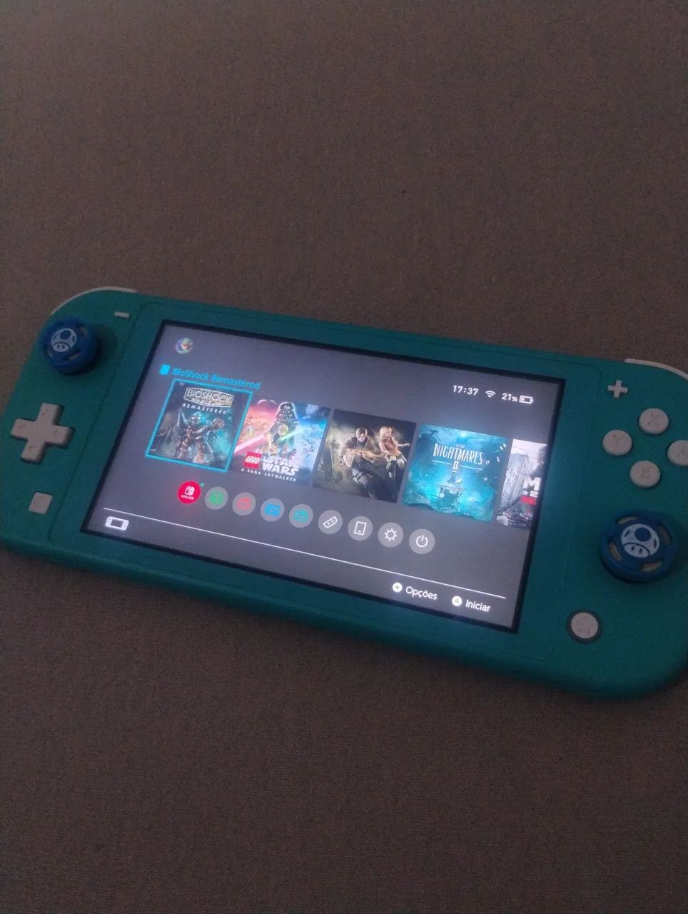 Nintendo Switch Lite (Azul Turquesa) + Cartão SD 128gb - Consoles