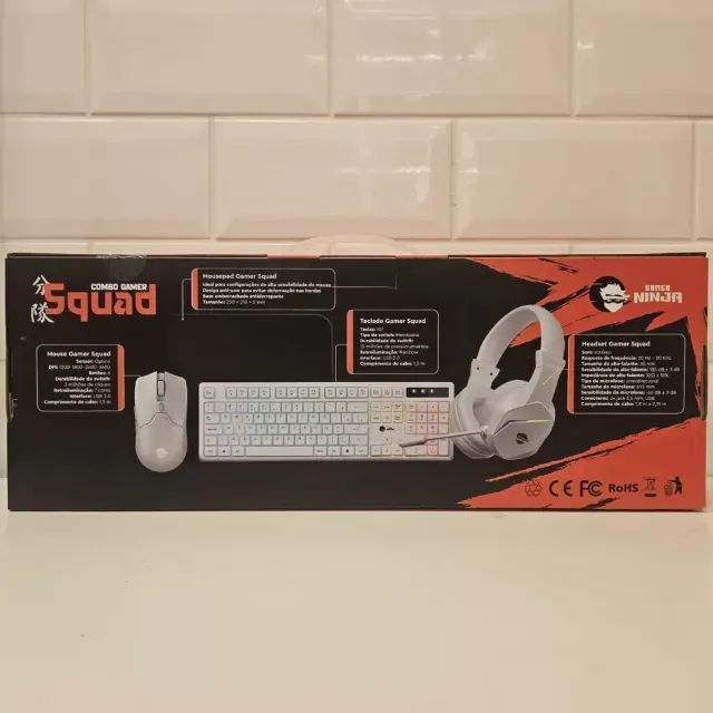 Combo Gamer Ninja Squad - Branco- Novo - Foto 2
