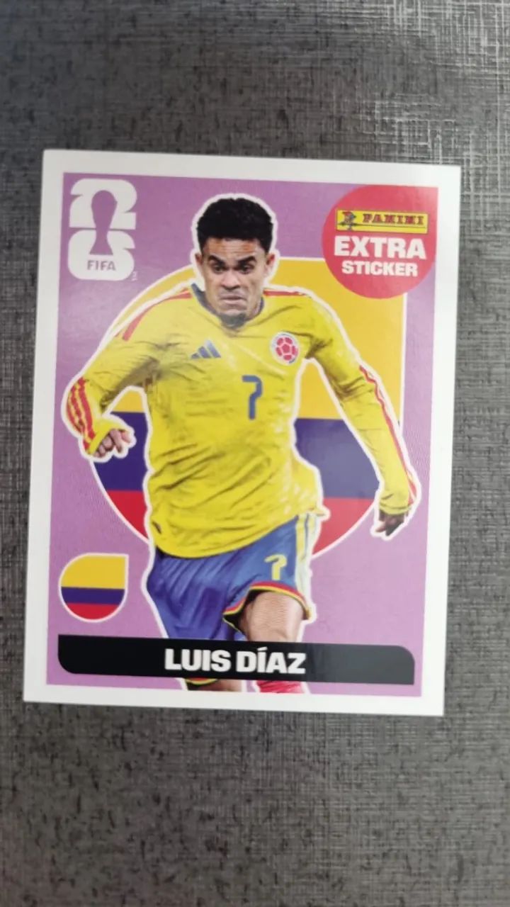 Figurinha Extra Legend Copa 2026 Luis Díaz Roxa Original