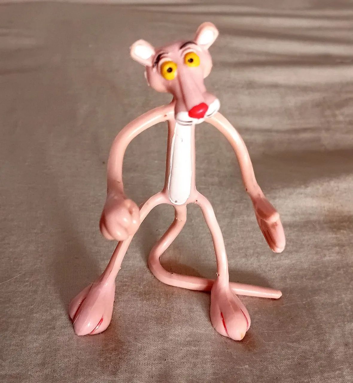 Pantera Cor de Rosa Boneco Anos 80 Bendable 