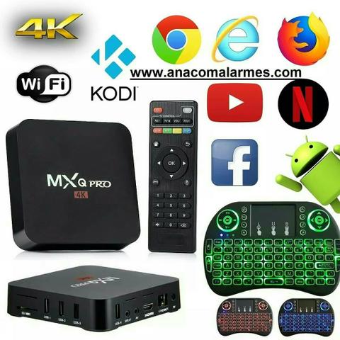 Tv box Mxq Pro 4k 3gb ram/16gb, Android 8.1 converte tv comum em Smart Tv NOVO na Caixa - Foto 3