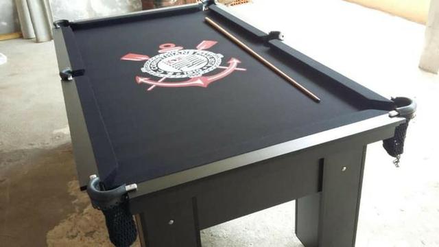 Mesa de Bilhar Preta Tx Personalizada Corinthians Modelo CHR7454 - Foto 4