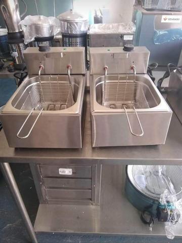 Fritadeira elétrica industrial em aço inox a pronta entrega - Foto 3