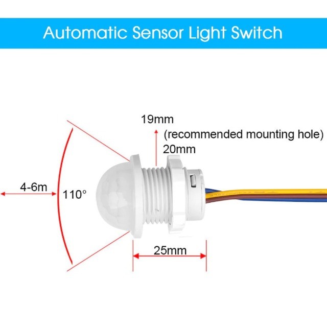 Sensor De Presença Fotocélula Mini Pir  - Foto 3