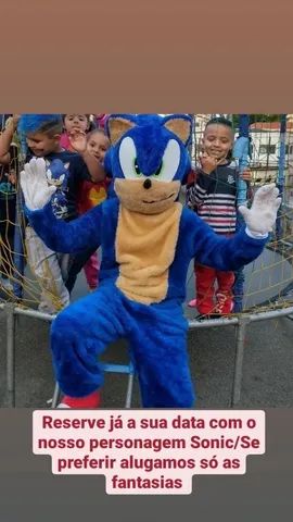 Aluguel Fantasia Sonic (personagem vivo) - SP/ABC - Serviços - Santana, São  Paulo 1065096626