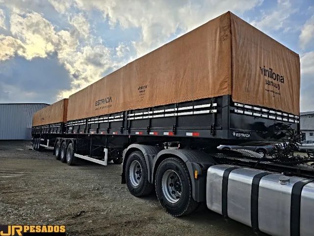 carreta bitrenzao graneleira estrada 2022 seminovo sem pneus - Foto 5