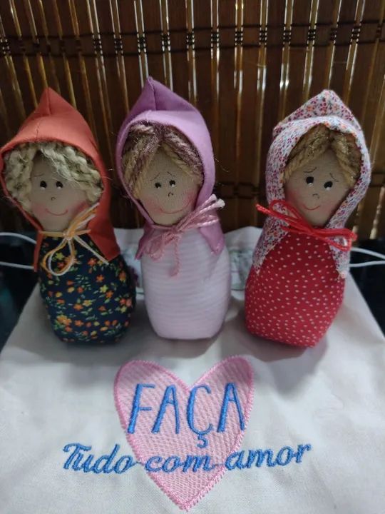 3 Bonequinhas Artesanais lindas! - Foto 2
