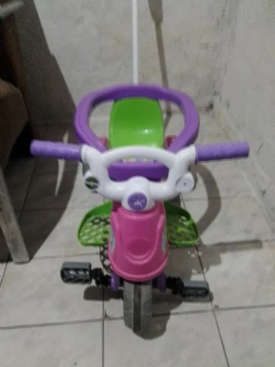 Carrinho triciclo <br>Carrinho Triciclo De Passeio Rosa <br> - Foto 2