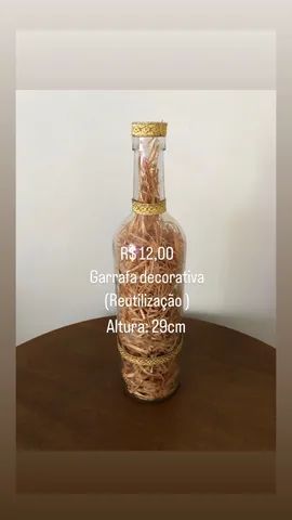 Garrafa decorativa 29cm de altura