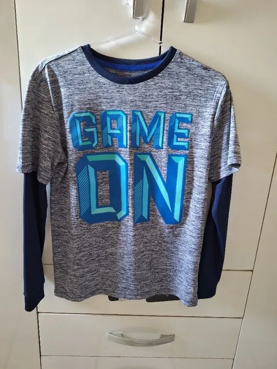 Camiseta Infantil Gap Fit Manga Longa Original