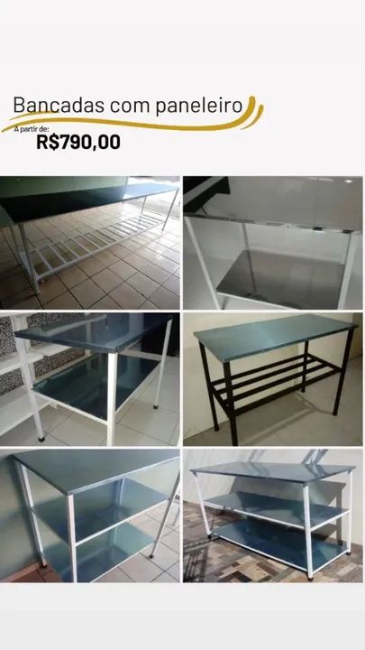 Bancadas de aço inox 