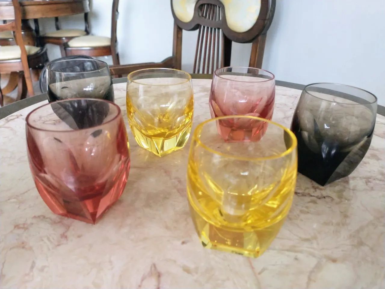 Copos de cristal Moser licor. Origem Tchecoslováquia. Oportunidade! 