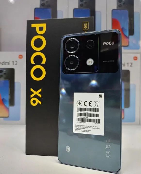 - Poco X6 5G, 256/12GB RAM, NFC, cores: preto, azul e branco, tela 1.5K, LACRADO. - Foto 3