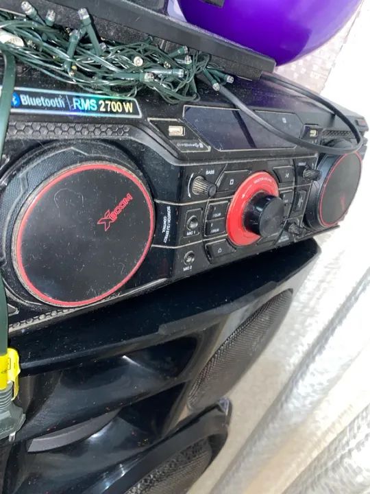Som potente X-boom com Bluetooth e 2700W RMS - Foto 3