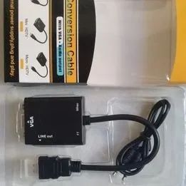 Cabo Conversor/Adaptador de HDMI para VGA, com saída para áudio. - Foto 2
