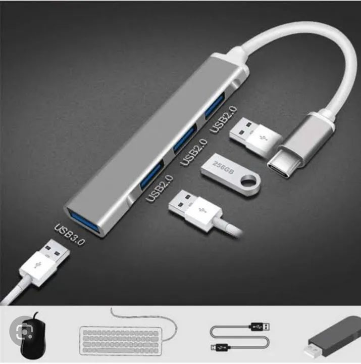Adaptador USB Tipo C 3.1 Hub 3.0 4 Portas