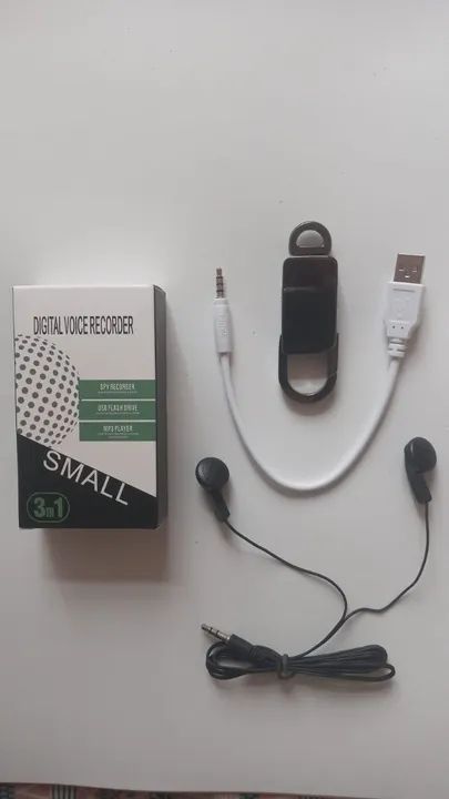 Gravador De Áudio Chaveiro Espião Ativada Por Voz Mp3 32 Gyga - Foto 5