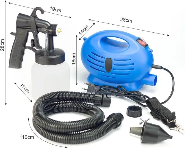 Pistola de Pintura Profissional Pulverizadora com Compressor de Tinta 650W 220V
