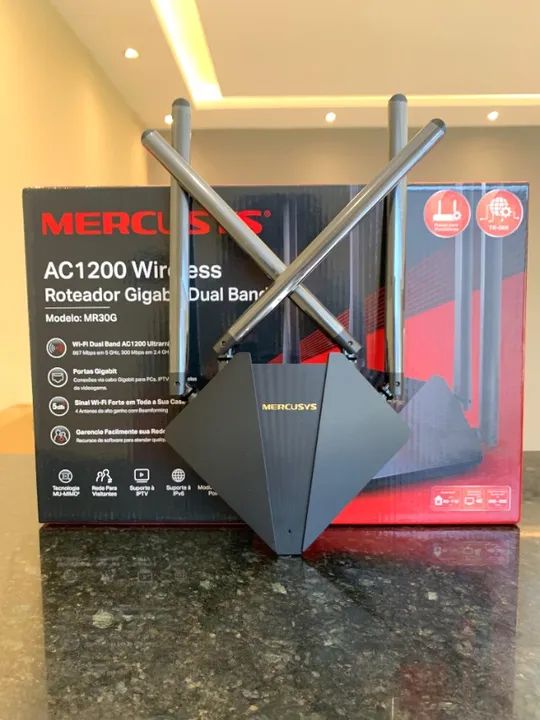 Roteador Wi Fi Mercusys AC1200, Novo Com Garantia.