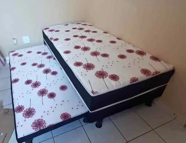 Cama box solteiro com auxiliar 