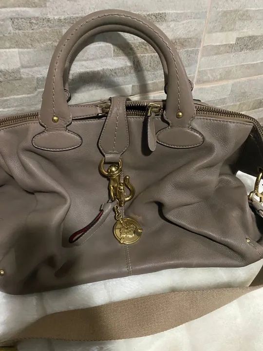Bolsa de couro legítimo marca Bally