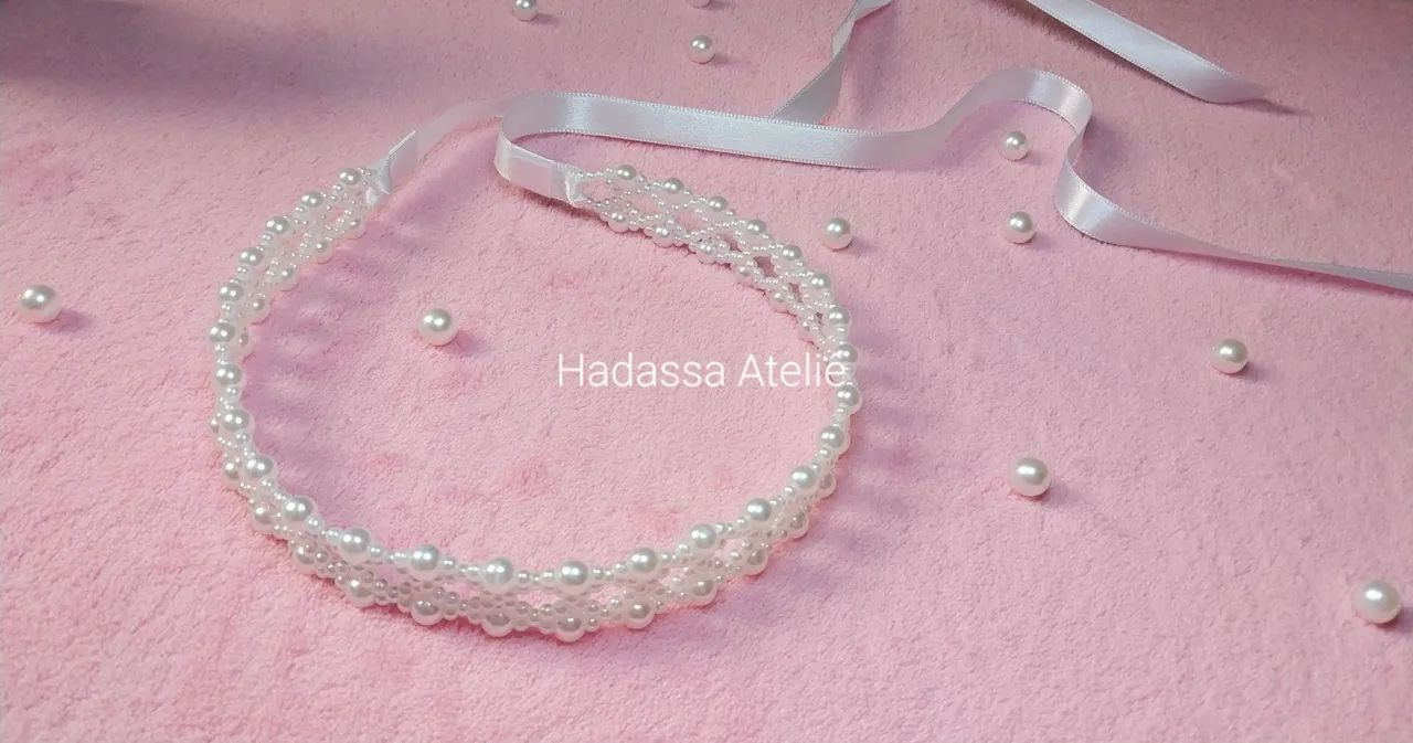 Headband Pérolas Noiva Daminha Debutante - Foto 3