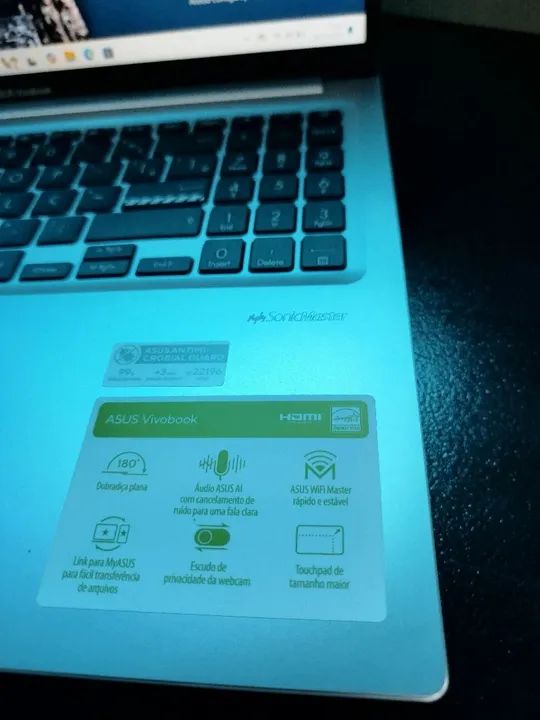 Notebook Asus VivoBook 16" NOVO - I7 12° Geração - 16GB de RAM - 256GB SSD - Foto 4